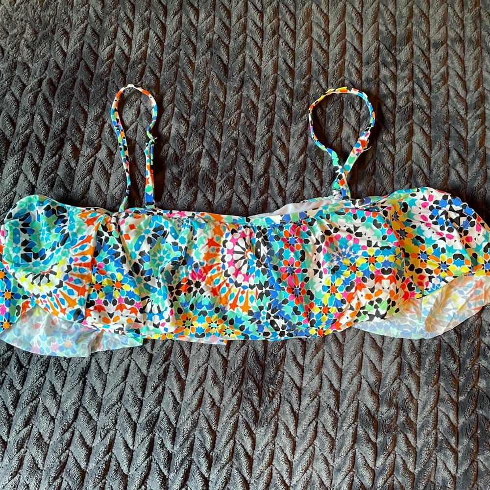 coastal zone colorful swim top